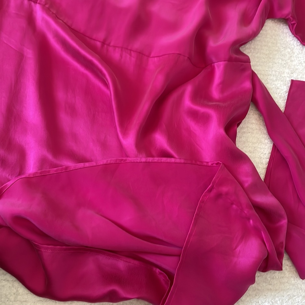 TALBOTS KIMONO SLEEVES 100% SILK POPOVER DRESS - Picture 5 of 16